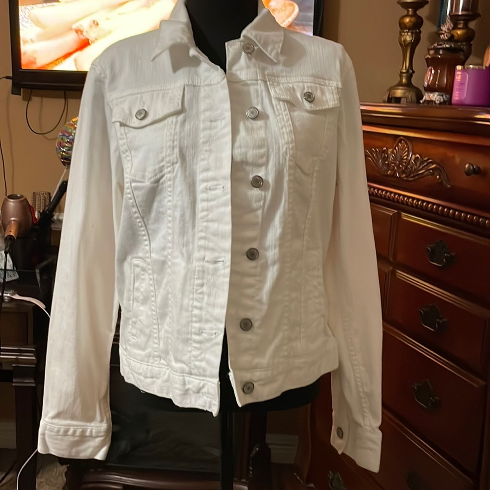 The Limited white Jean jacket